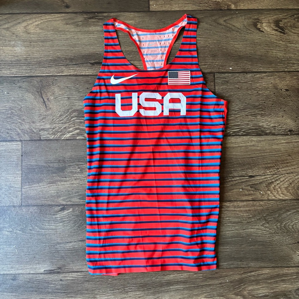 Nike Red and Blue Striped Tank Top NWOT